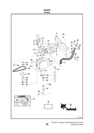 bobcat 30c auger parts diagram