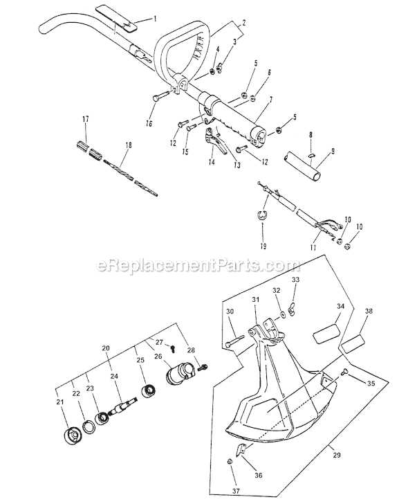 echo string trimmer parts diagram