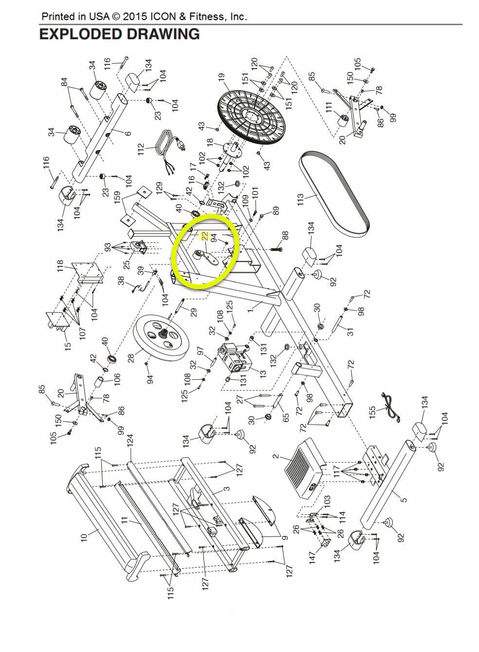 nordictrack elliptical parts diagram