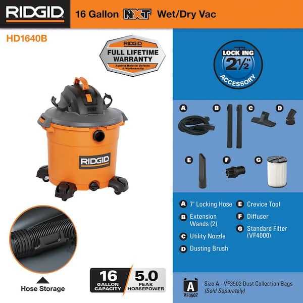 ridgid shop vac parts diagram