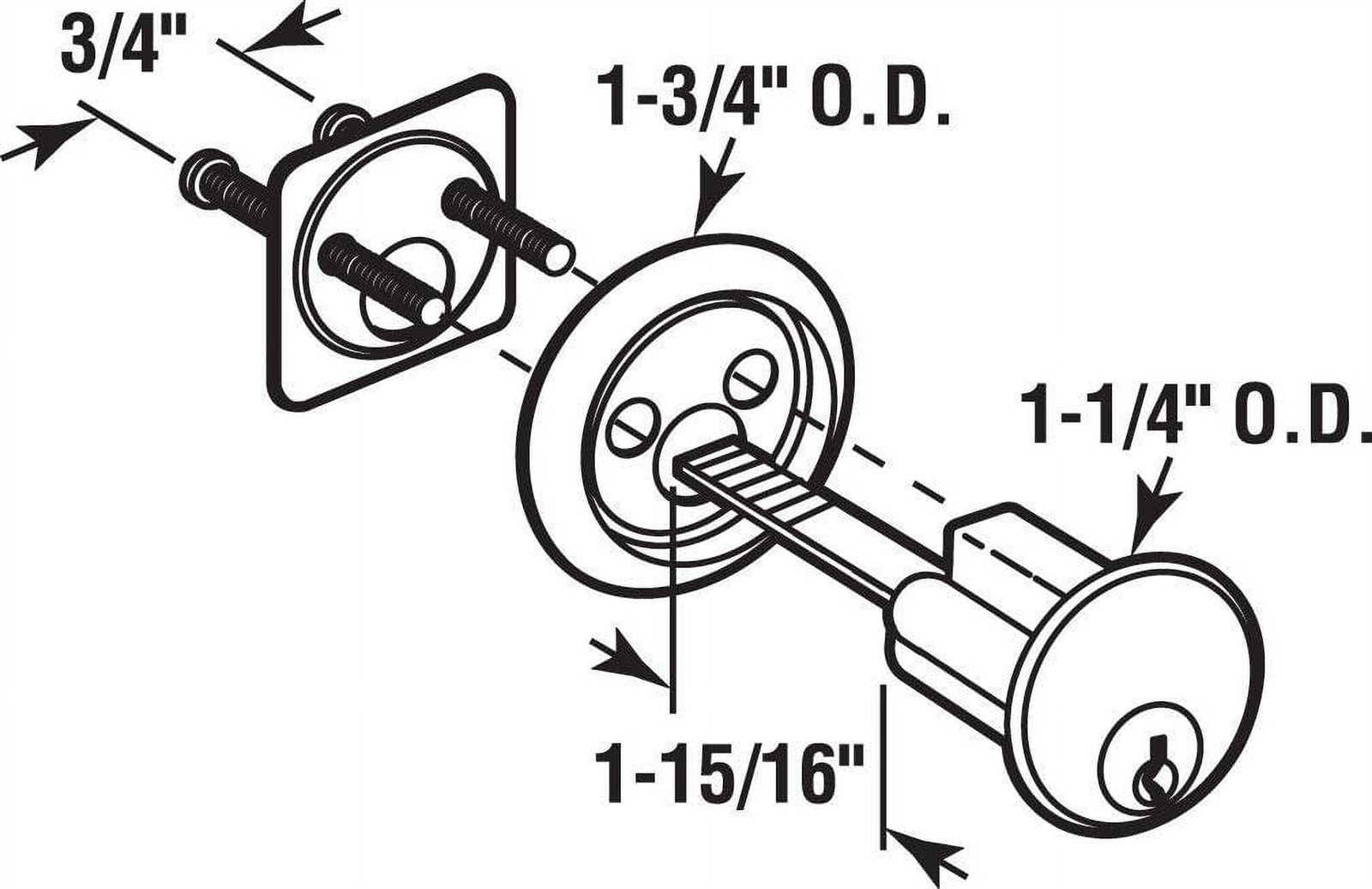 rim lock parts diagram