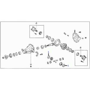 ford dana 44 front axle parts diagram