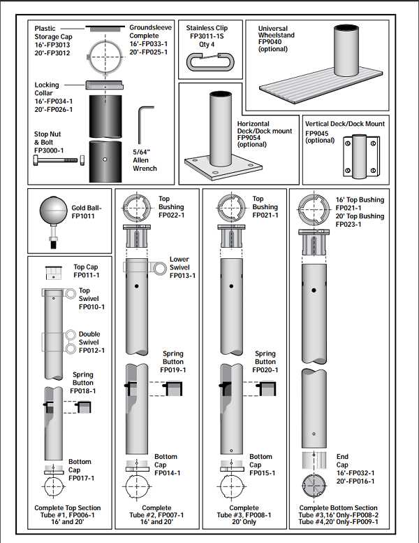 flagpole parts diagram