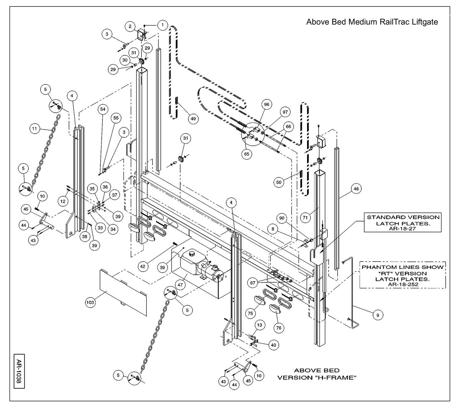 rotary lift parts diagram