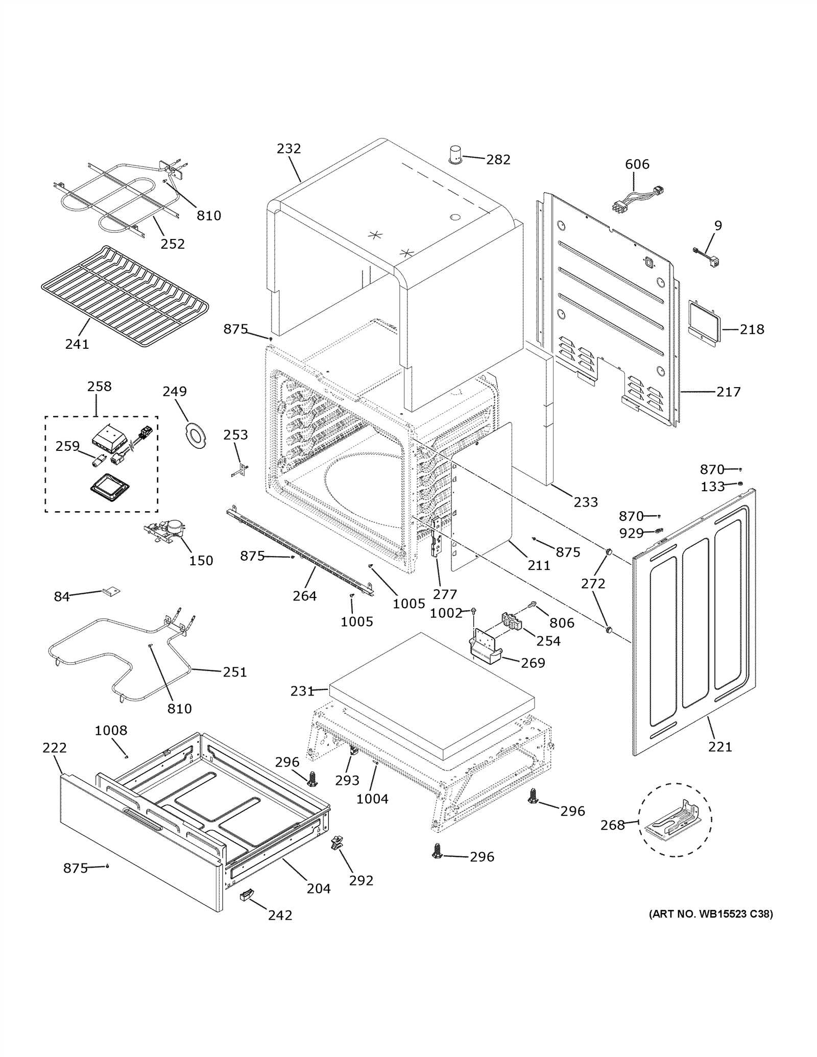 ge gas stove parts diagram