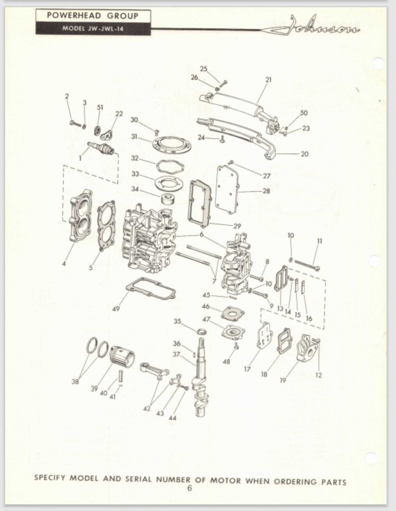 25 hp johnson outboard parts diagram