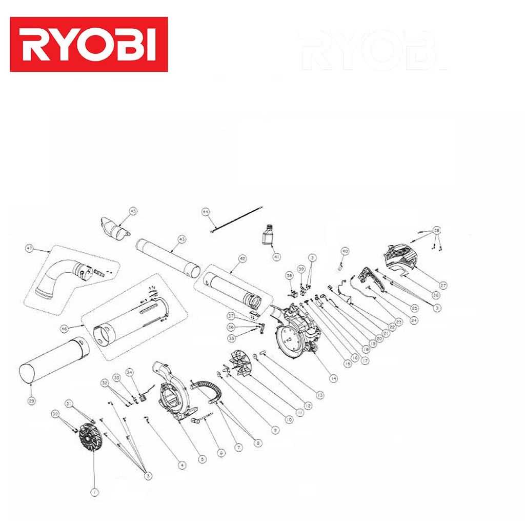 ryobi backpack blower parts diagram