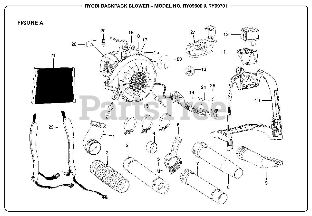 ryobi leaf blower parts diagram