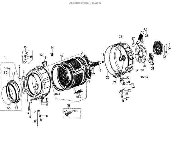 samsung front load washer parts diagram