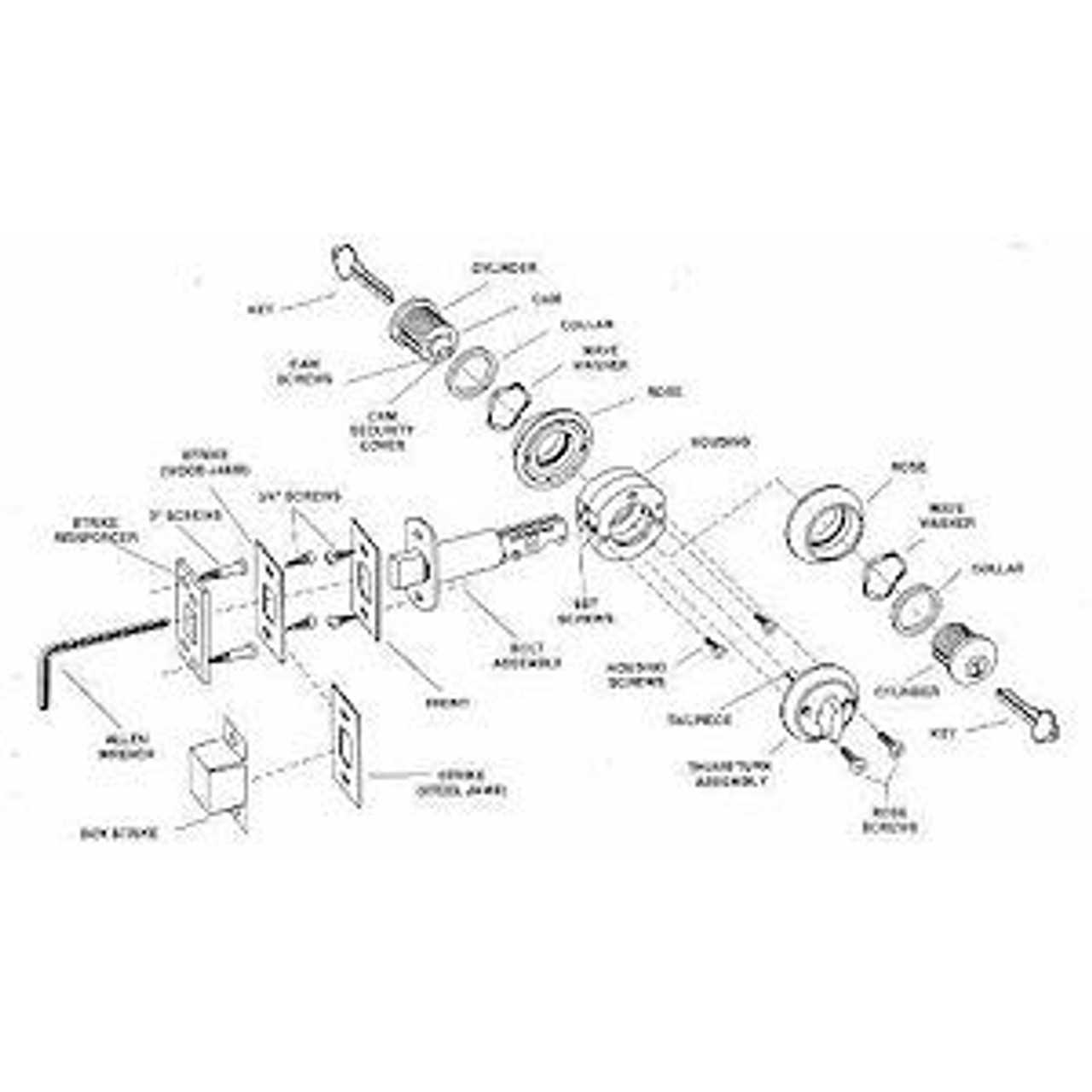 schlage lock parts diagram