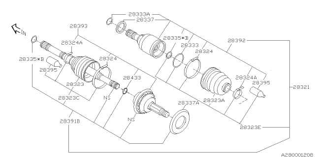 cv axle parts diagram