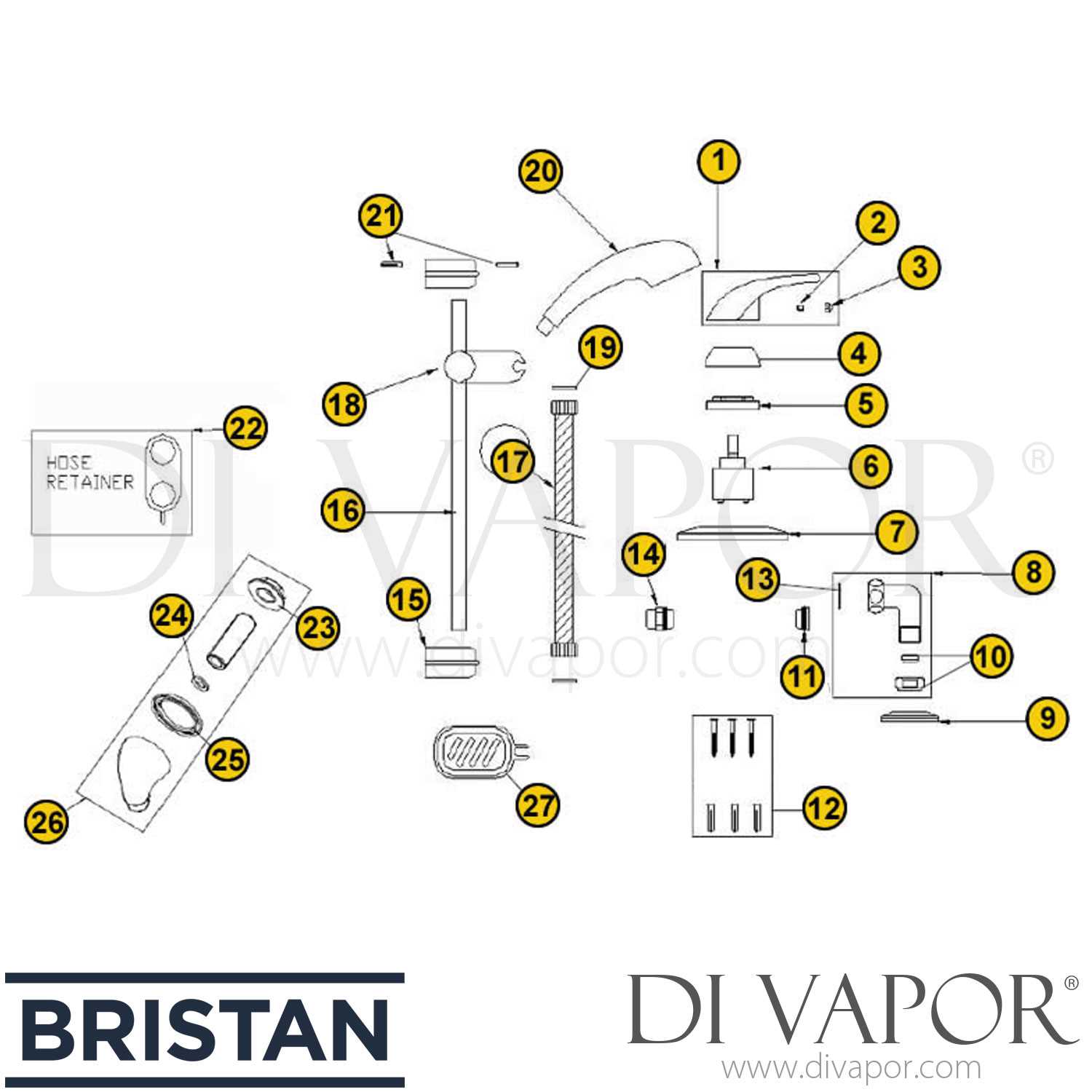 shower parts diagram