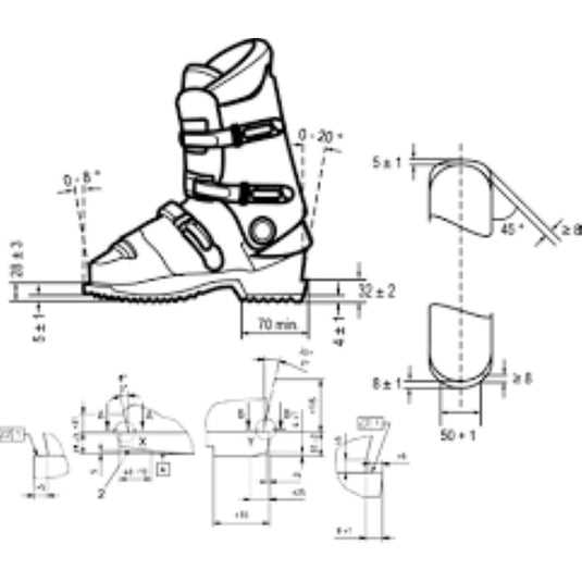 ski boot parts diagram