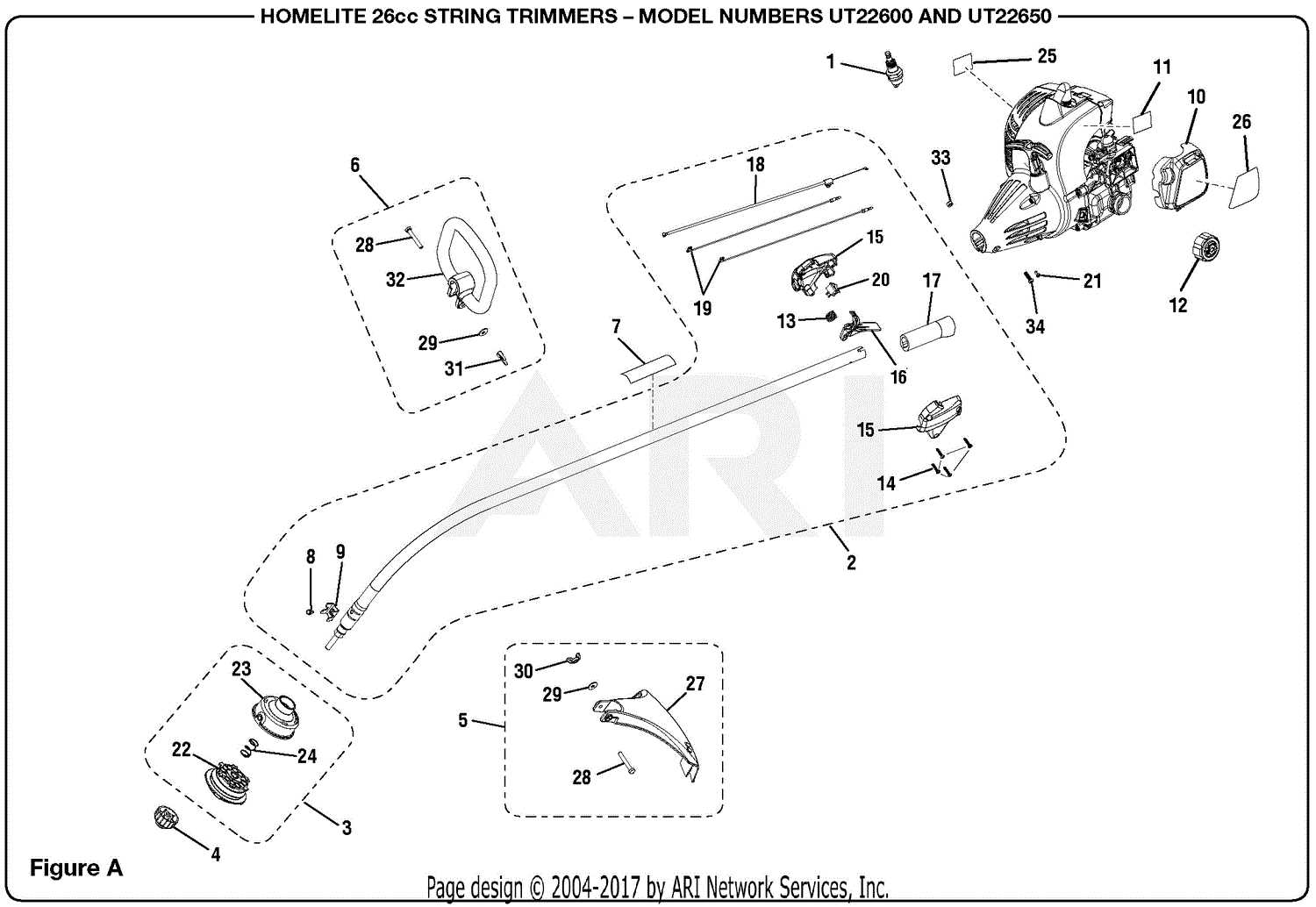 homelite weed eater parts diagram