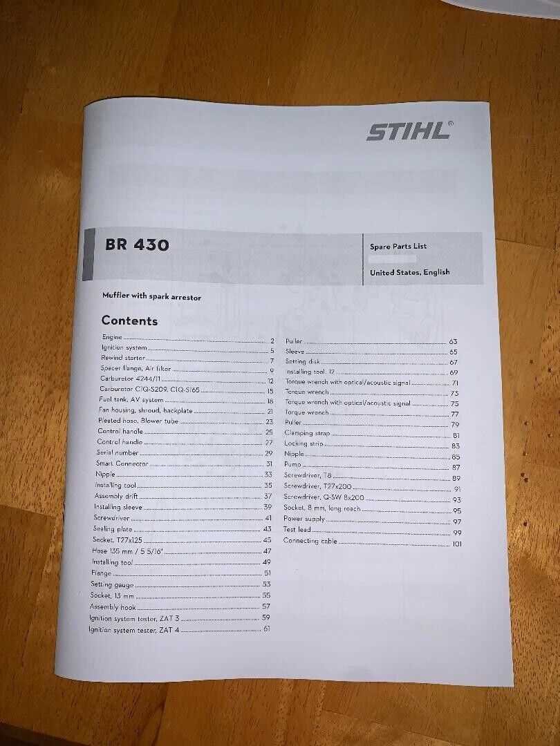 stihl br800c parts diagram