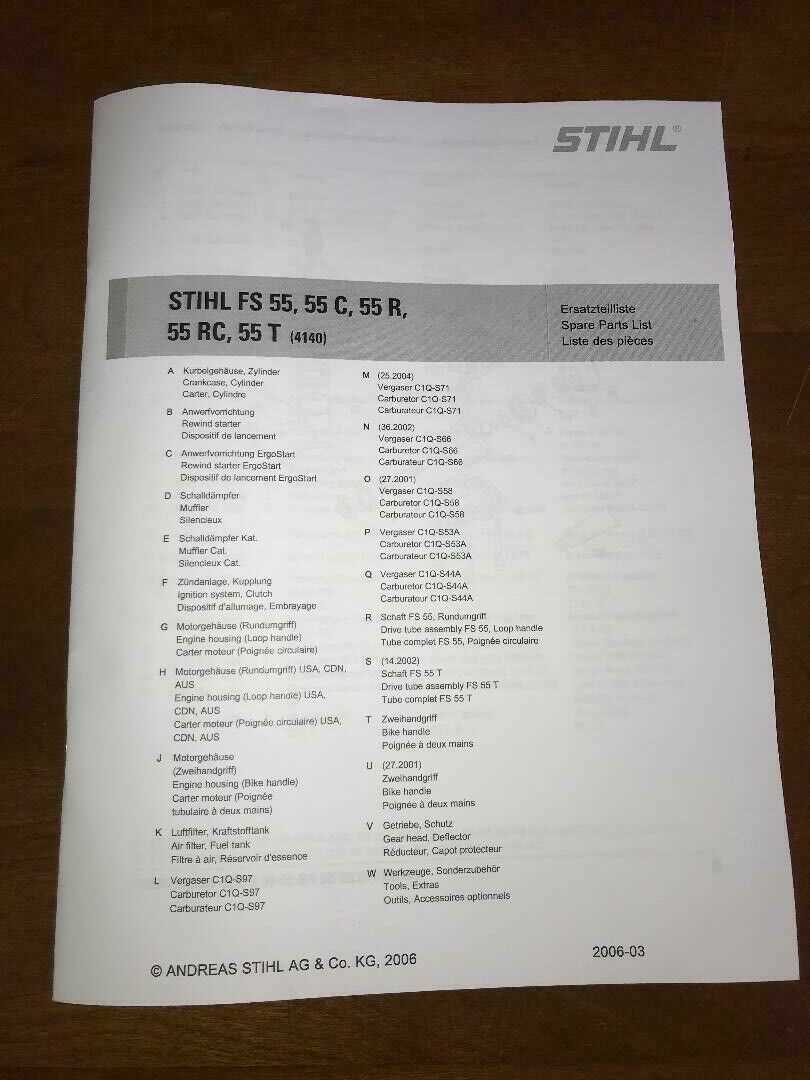 stihl fs 130 parts diagram