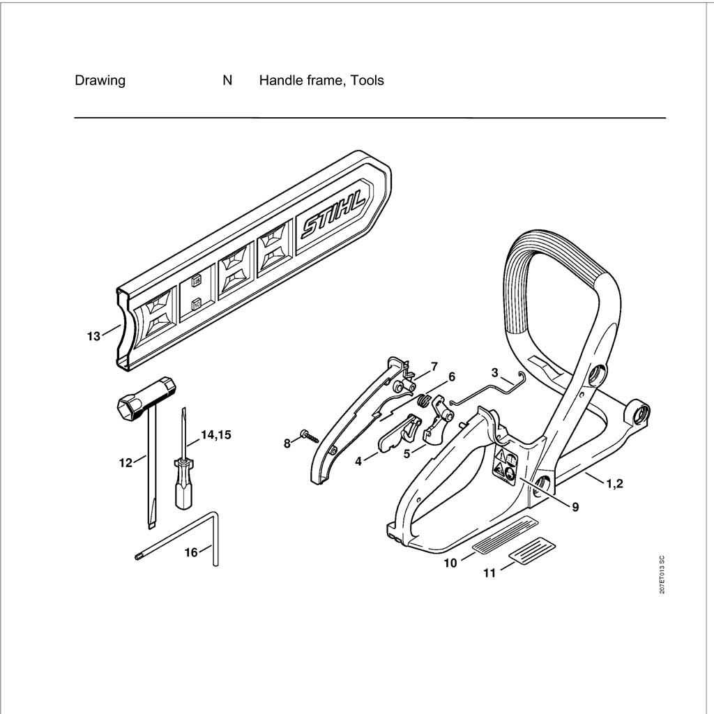 stihl ms180c parts diagram