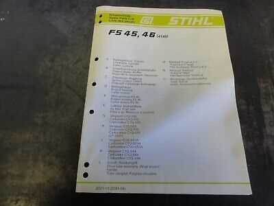 stihl trimmer fs 45 parts diagram