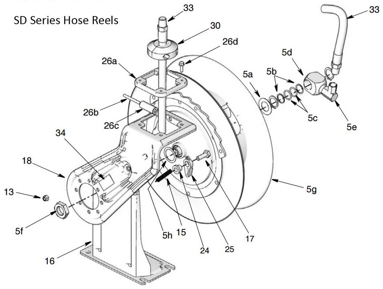 suncast hose reel parts diagram