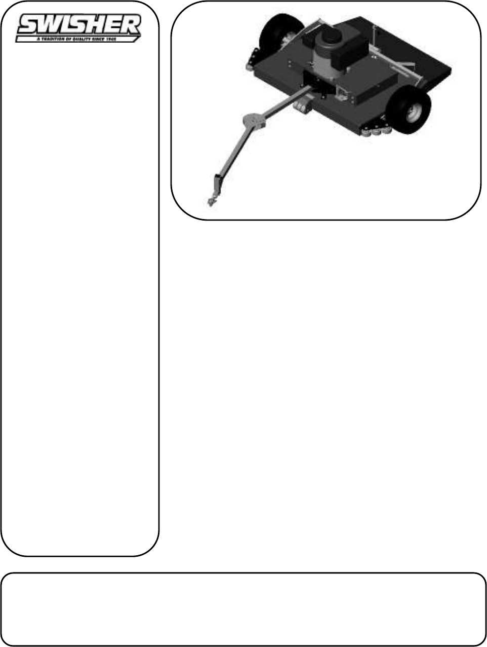 swisher pull behind mower parts diagram