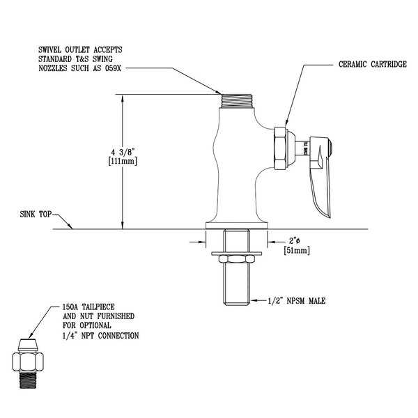 t&s faucet parts diagram