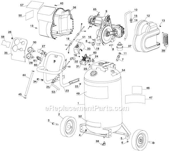 dewalt air compressor parts diagram