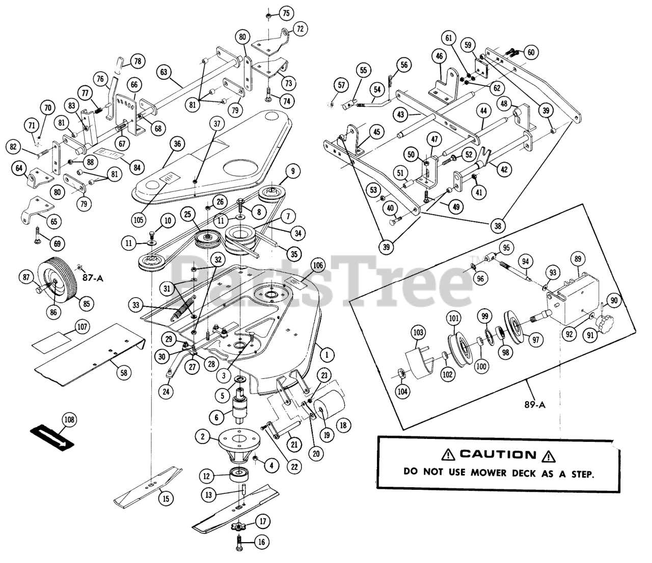 toro mower deck parts diagram