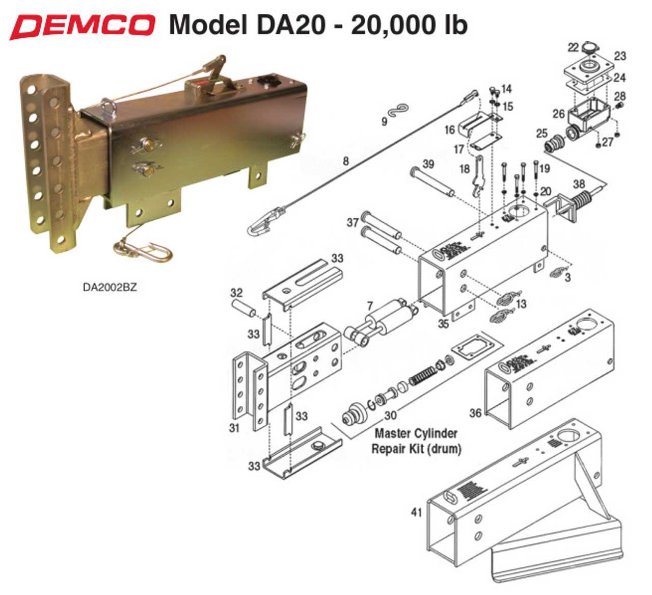 tow dolly parts diagram