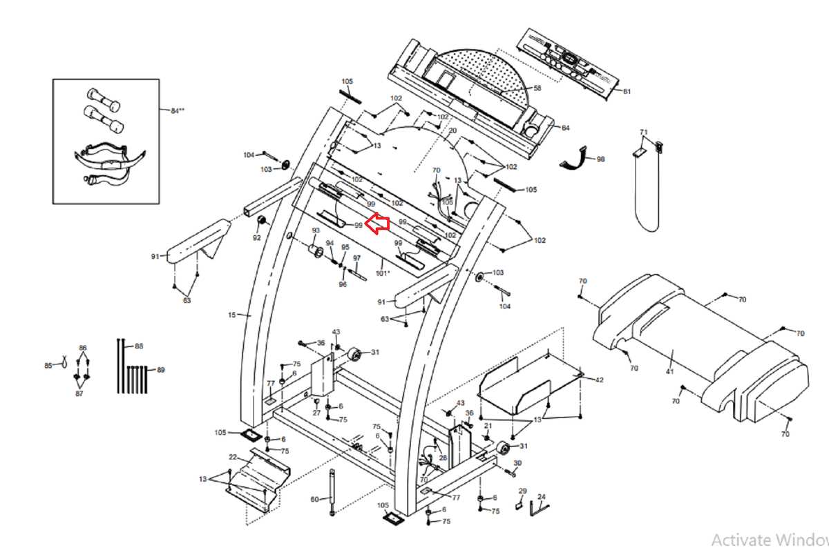 treadmill parts diagram