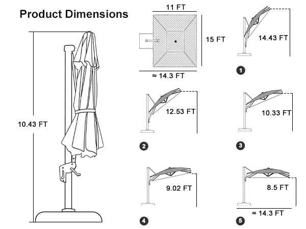 treasure garden umbrella parts diagram