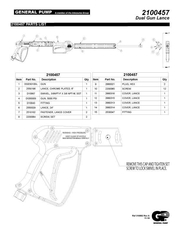 trigger pressure washer gun parts diagram