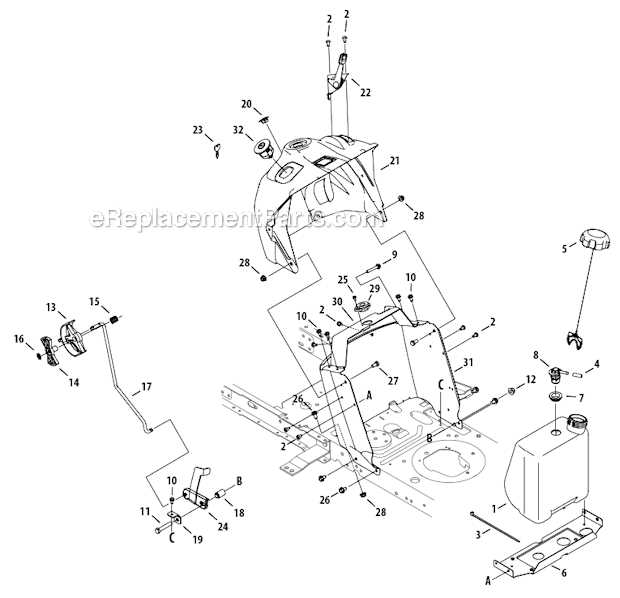 troy bilt 13wn77ks011 parts diagram