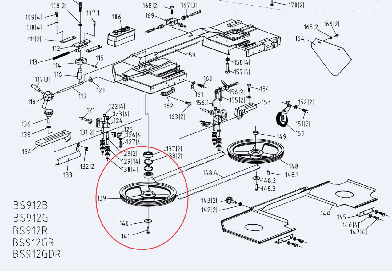 bandsaw parts diagram