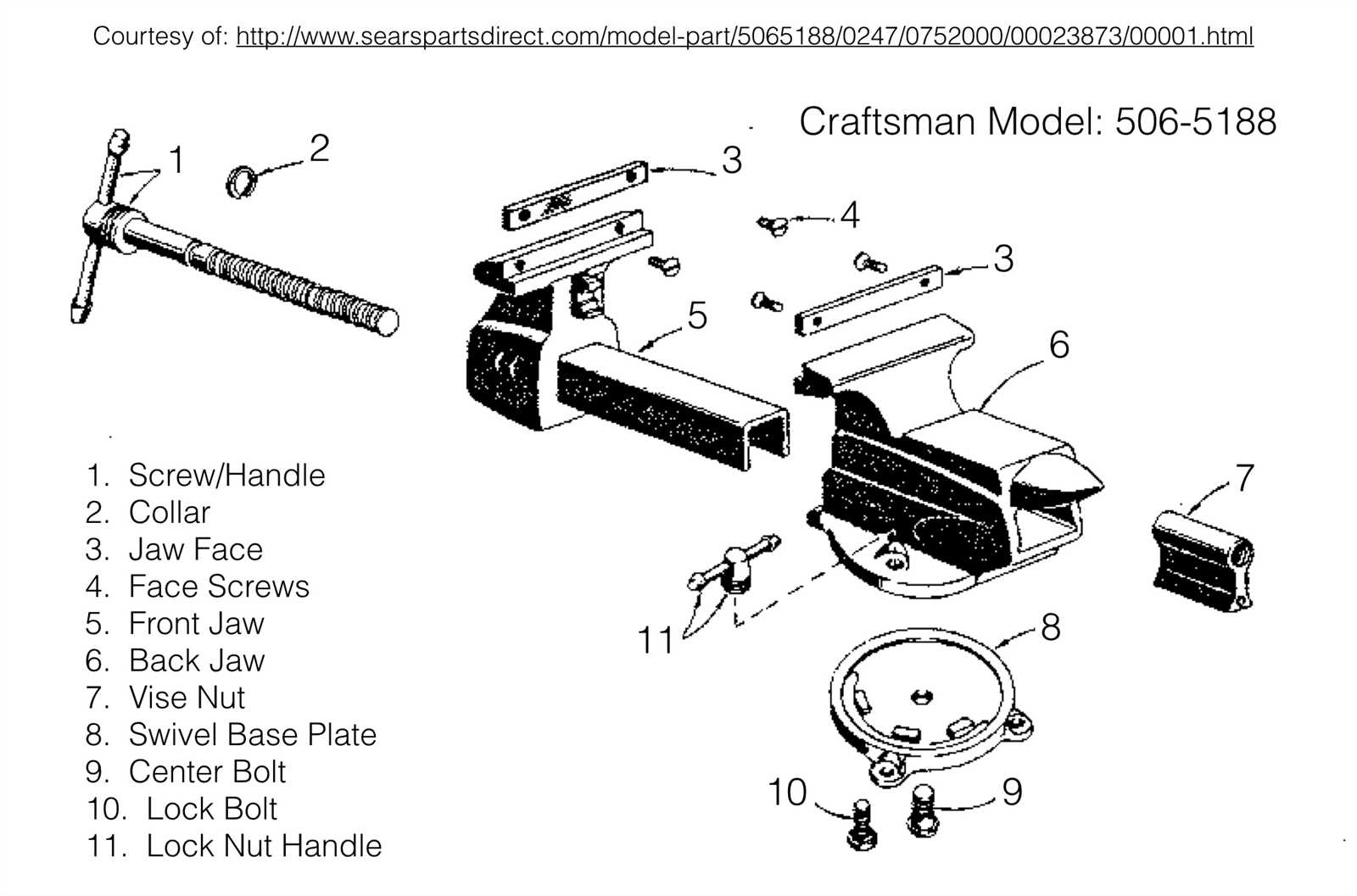 vise parts diagram