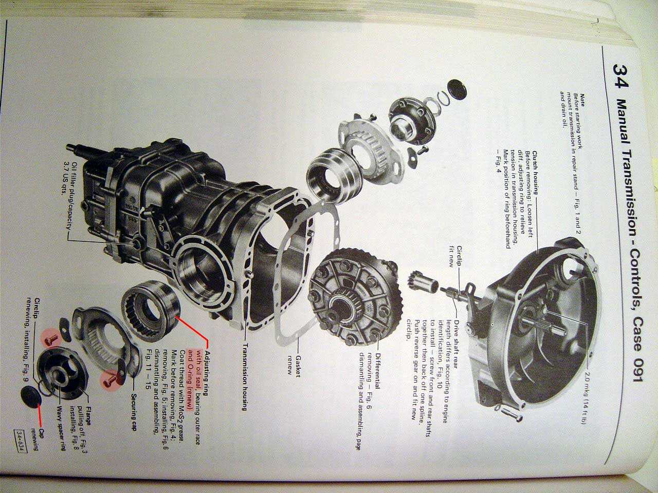 vw transmission parts diagram