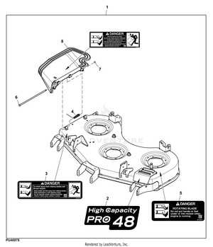 john deere lx277 48c mower deck parts diagram