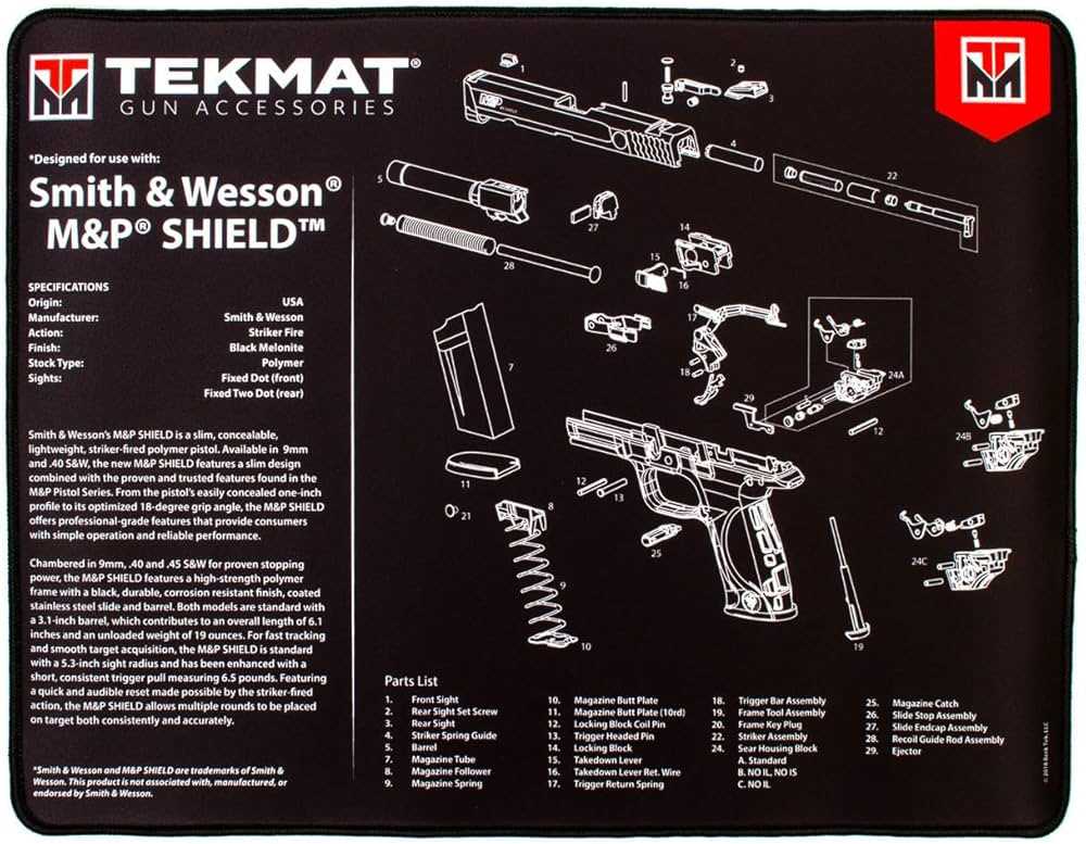 m&p shield ez 9mm parts diagram