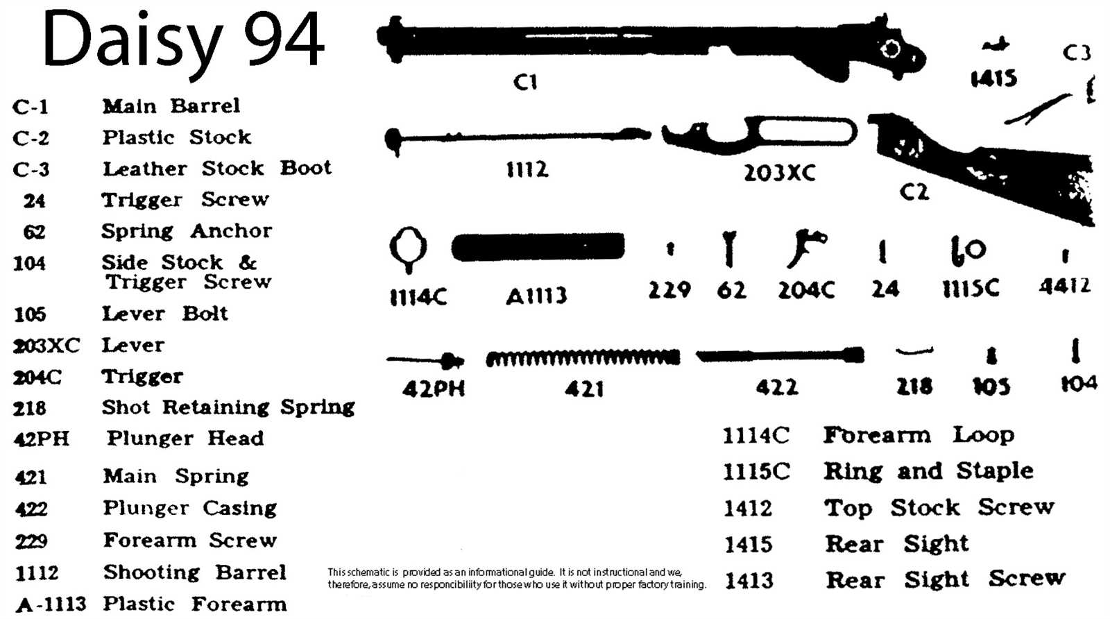 daisy red ryder parts diagram