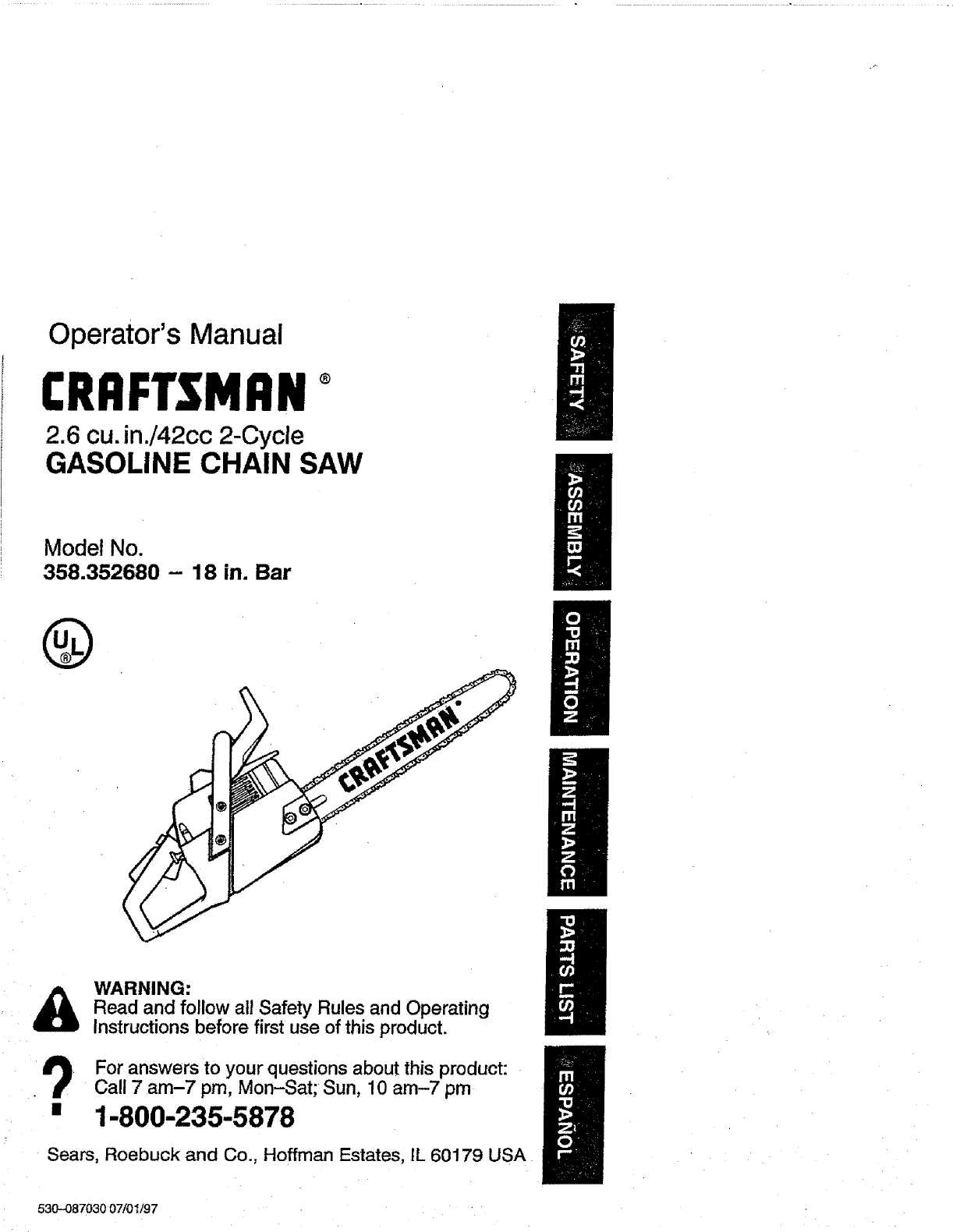 craftsman pole saw parts diagram