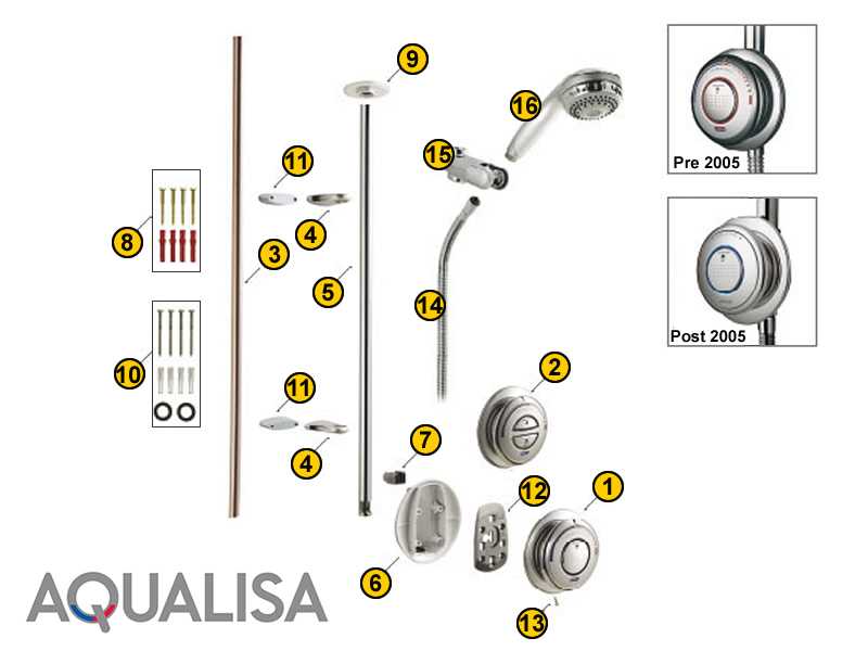 shower diagram parts