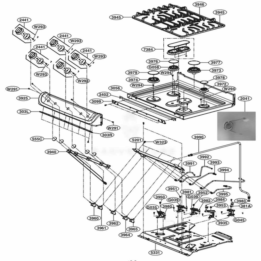 gas range parts diagram