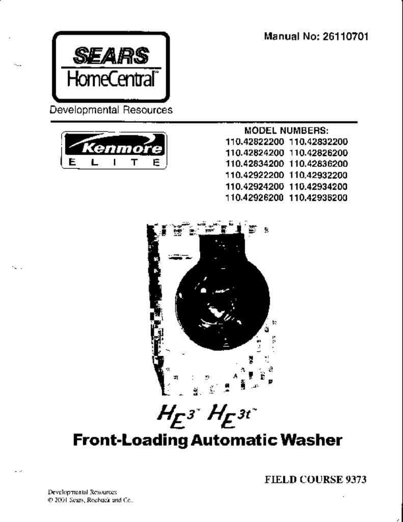 washing machine kenmore washer model 110 parts diagram