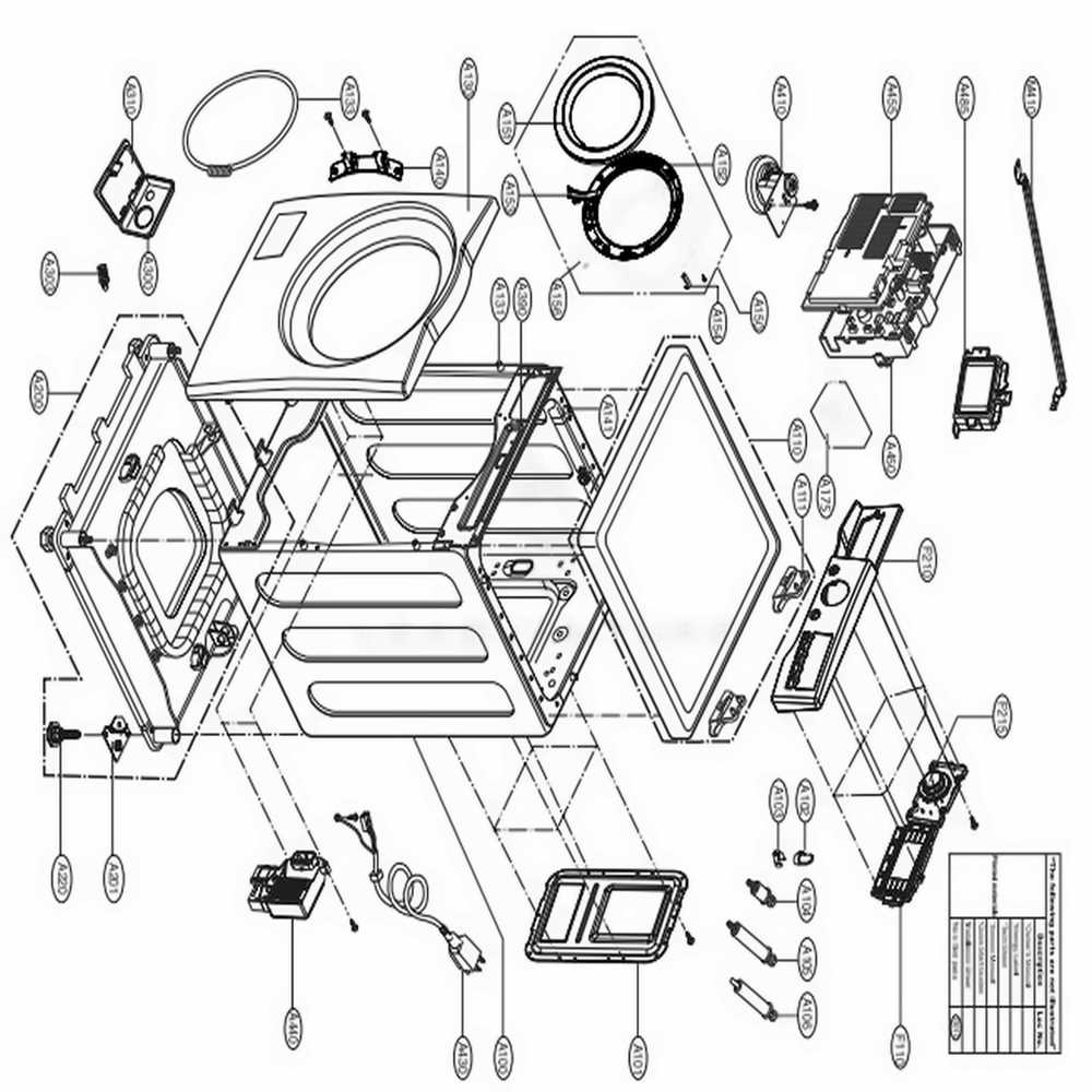 lg front load dryer parts diagram