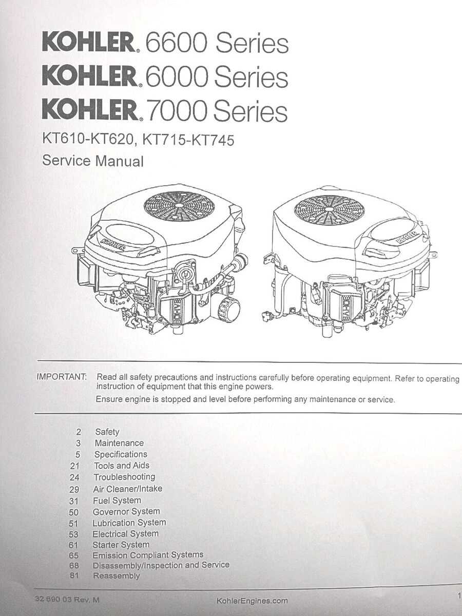 kohler kt745 parts diagram