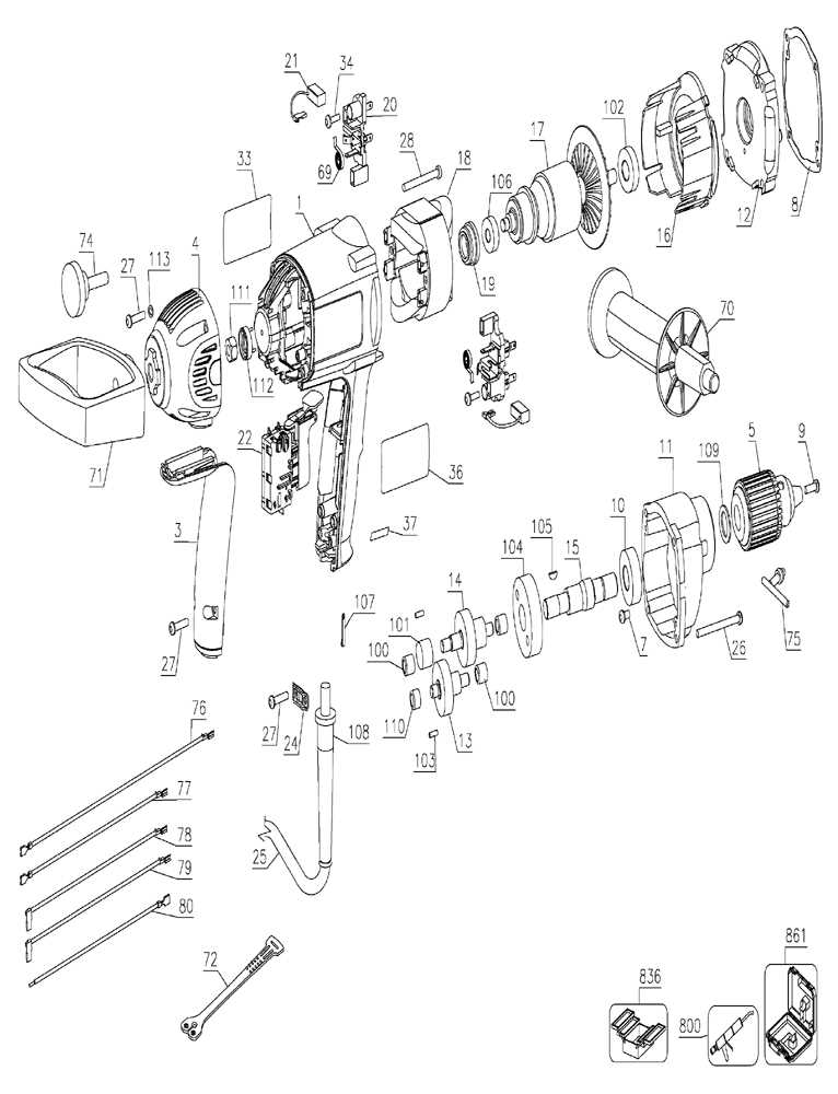 dewalt impact driver parts diagram