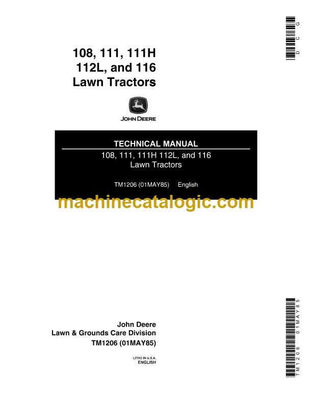 john deere 116 parts diagram