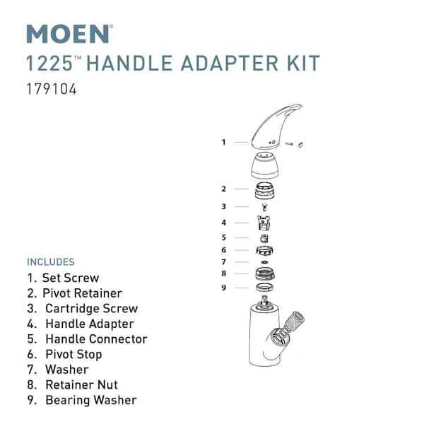 moen single handle kitchen faucet parts diagram