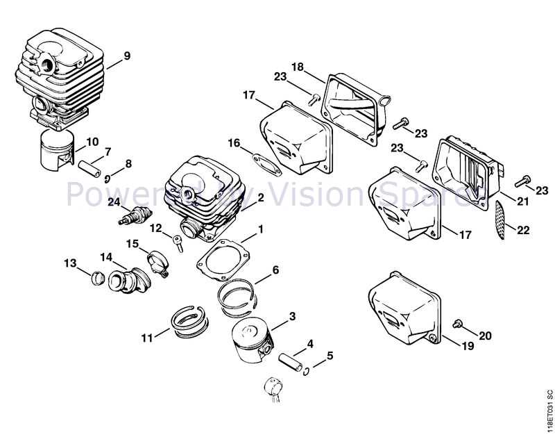 stihl 034 av parts diagram