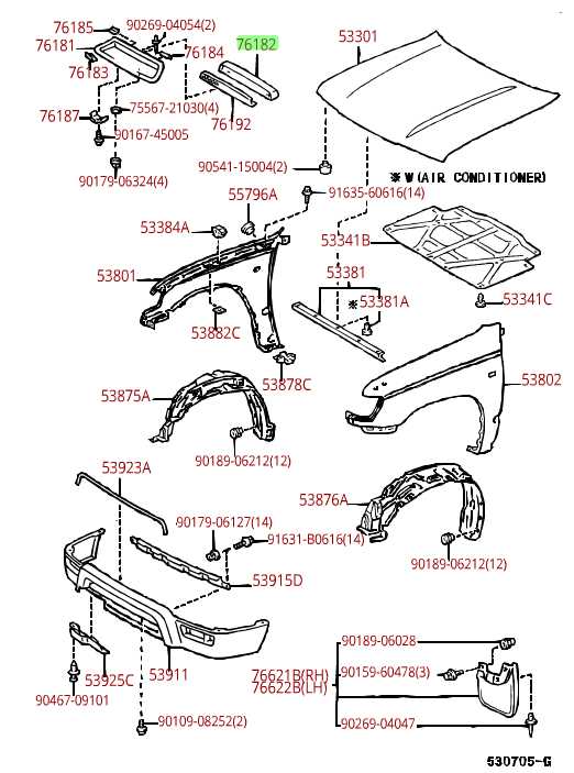 toyota 4runner body parts diagram