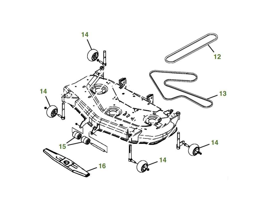 john deere gt245 54 mower deck parts diagram